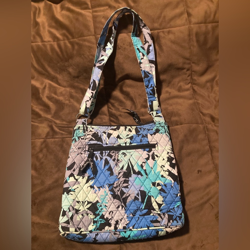 Vera Bradley brand, Floral Quilted Bag - Blue and Black